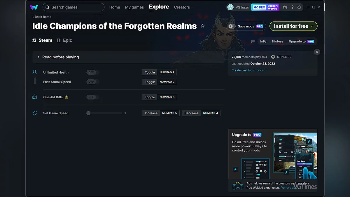 Idle Champions of the Forgotten Realms — Трейнер (+4) от 23.10.2022 [WeMod]