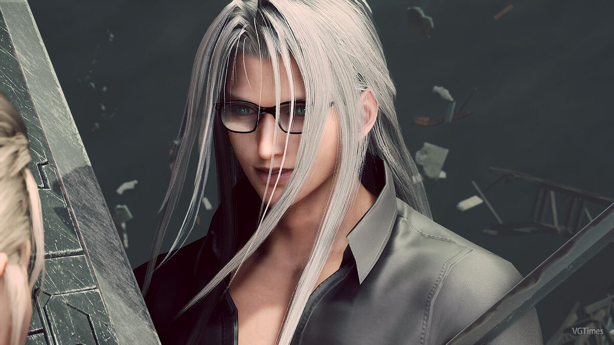 Final Fantasy VII Remake — Сефирот в черной рубашке и очках