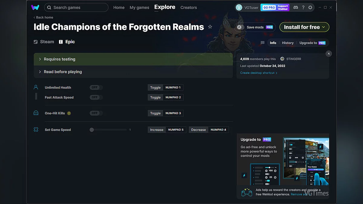 Idle Champions of the Forgotten Realms — Трейнер (+4) от 24.10.2022 [WeMod]