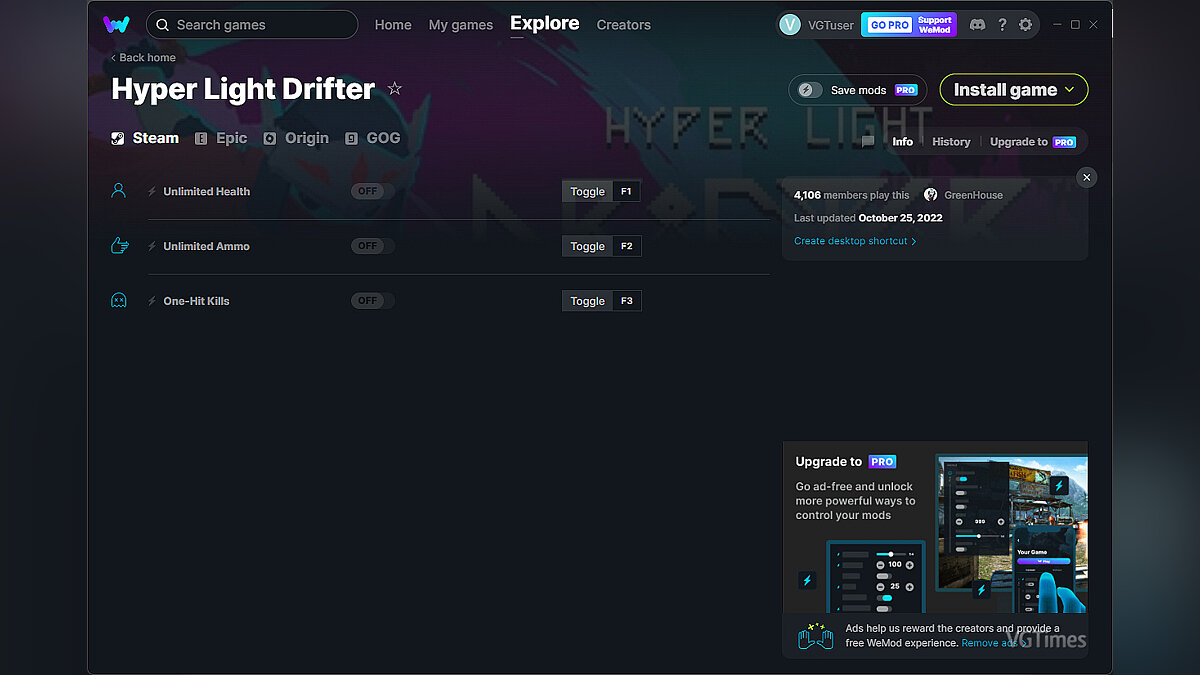 Hyper Light Drifter — Трейнер (+3) от 25.10.2022 [WeMod]