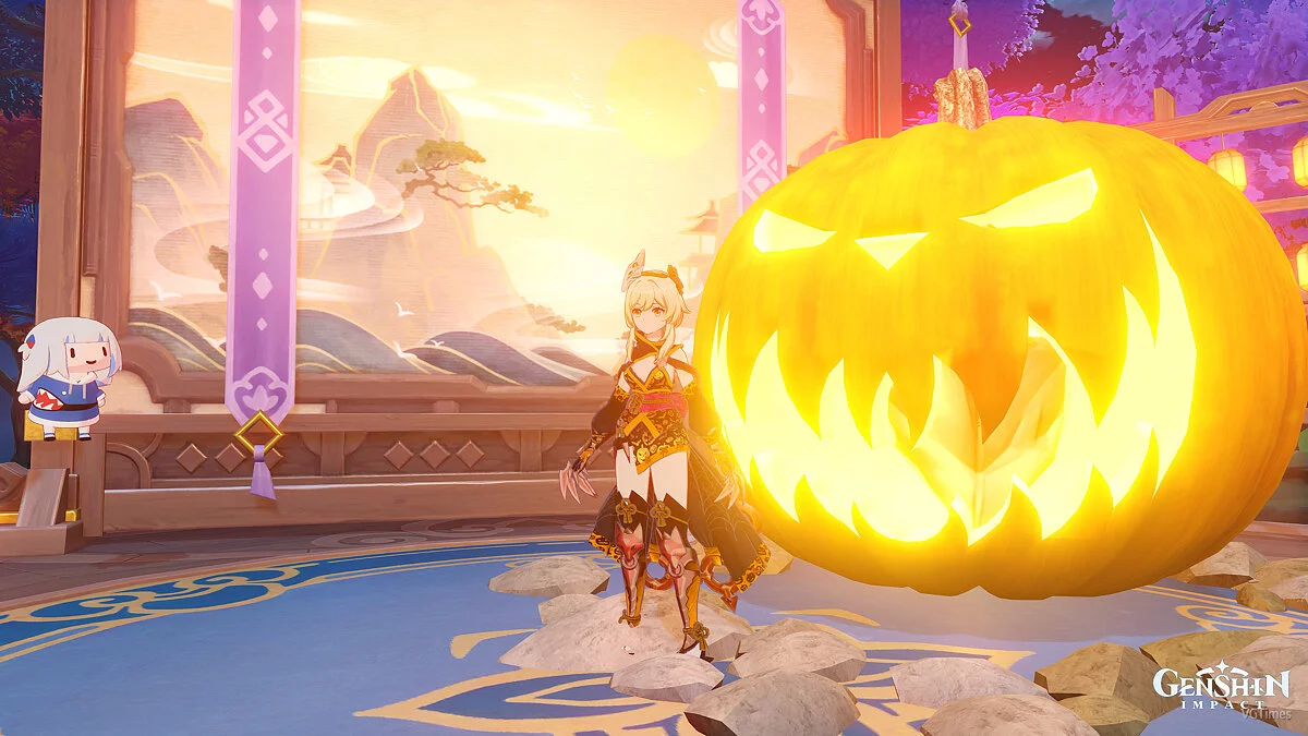 Genshin Impact — Люмин в Хэллоуинском костюме