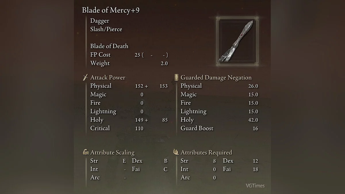 Elden Ring — Клинок милосердия из игры Bloodborne