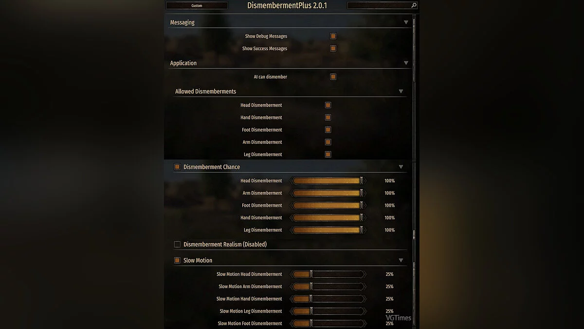 Mount & Blade 2: Bannerlord — Расчленение