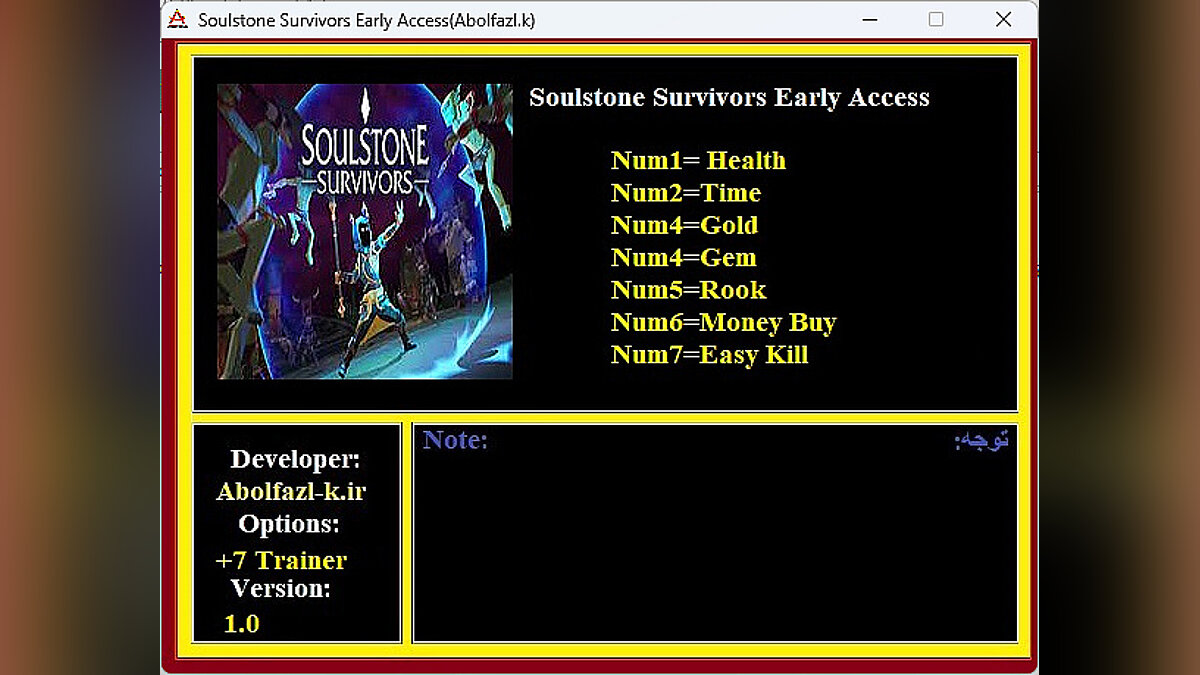 Soulstone Survivors — Трейнер (+7) [ EA: 1.0]