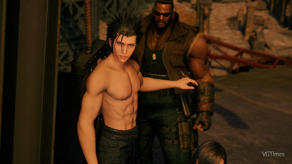 Final Fantasy VII Remake — Зак без рубашки
