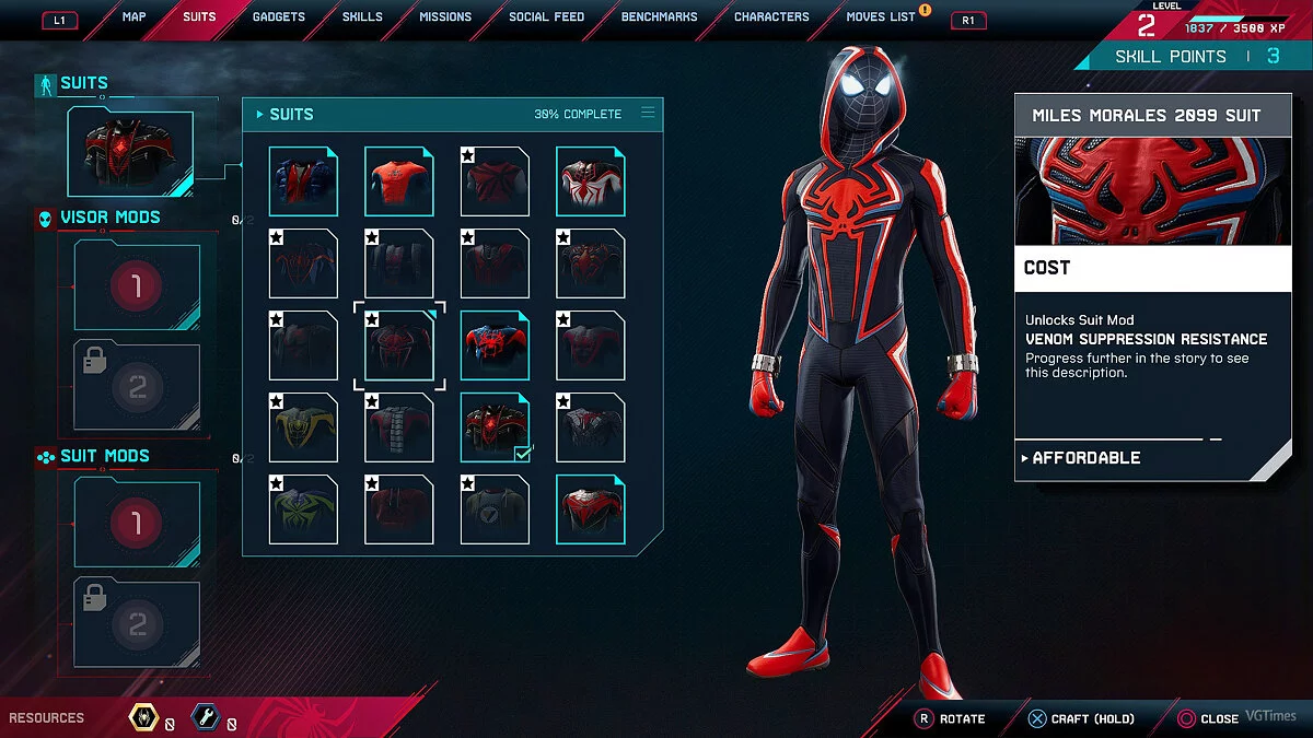 Marvel's Spider-Man: Miles Morales — Разблокировать все костюмы