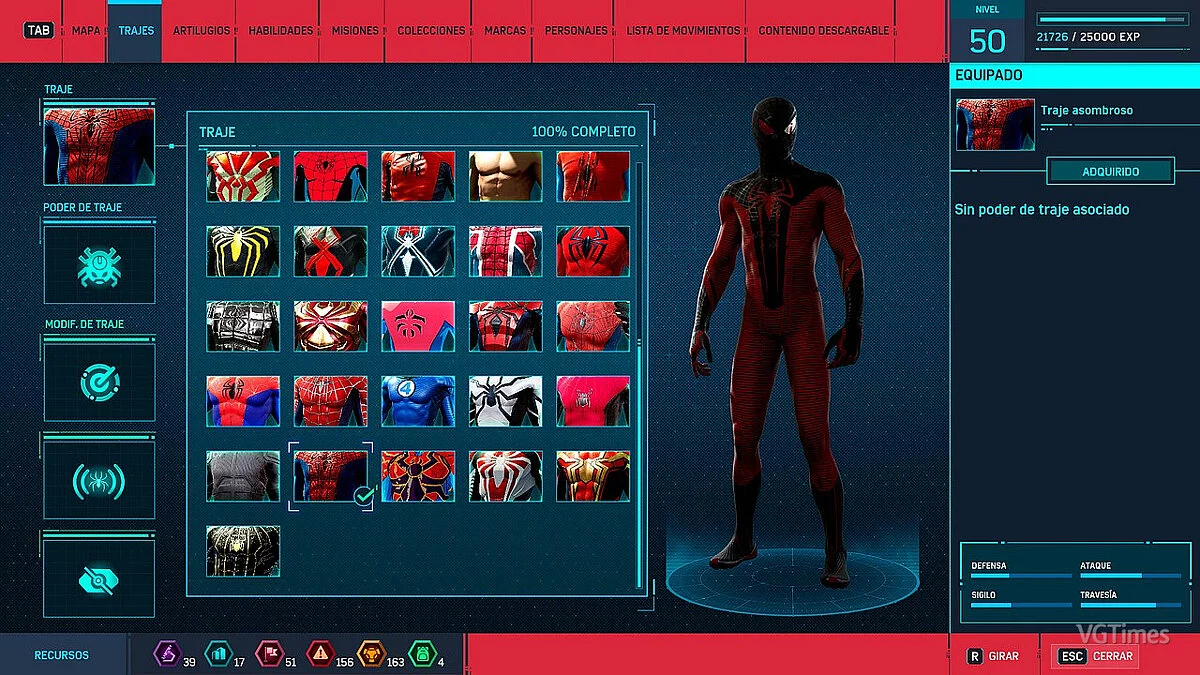 Marvel's Spider-Man Remastered — Черно-красный удивительный костюм