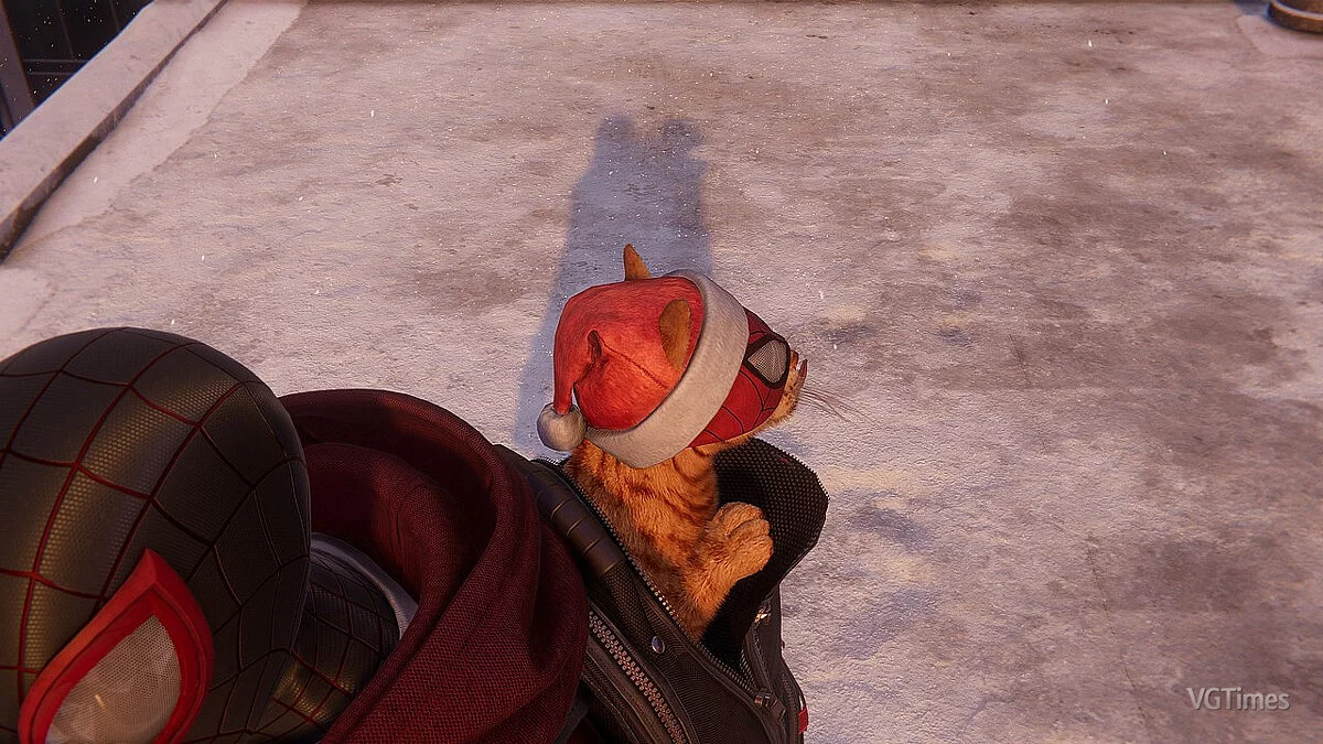 Marvel&#039;s Spider-Man: Miles Morales — Шапка Санты для кота