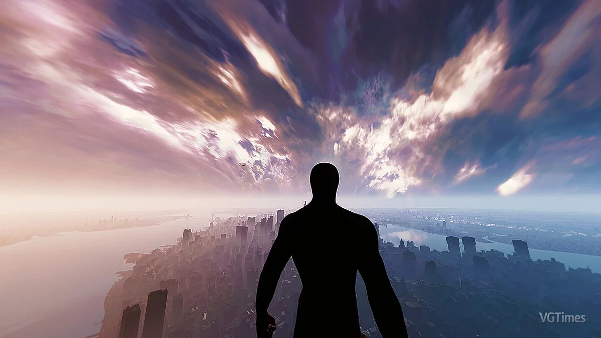 Marvel&#039;s Spider-Man Remastered — Анимированное закатное небо