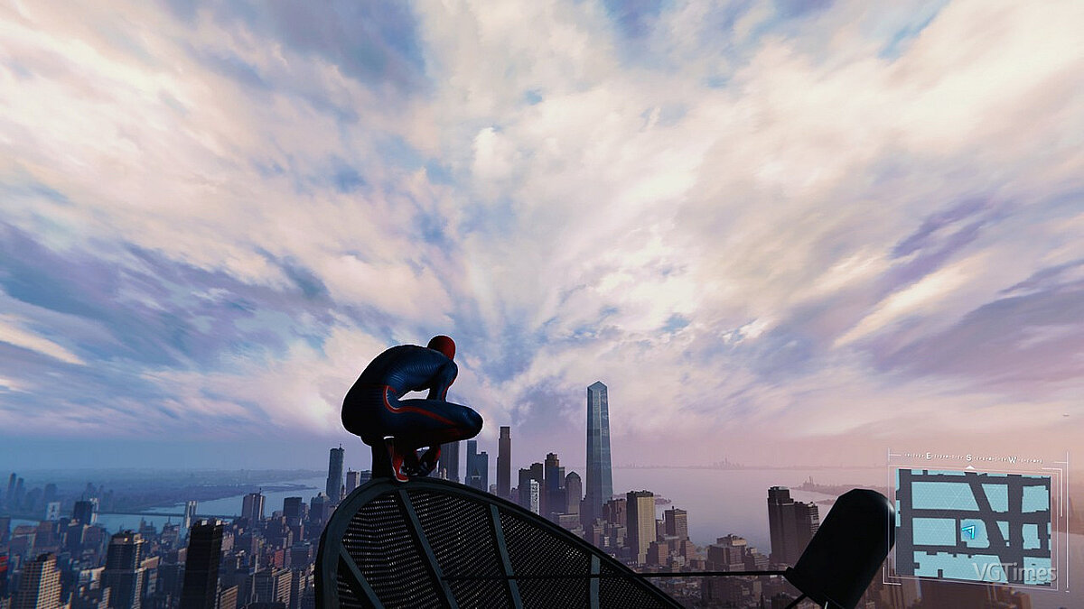 Marvel&#039;s Spider-Man Remastered — Анимированное закатное небо