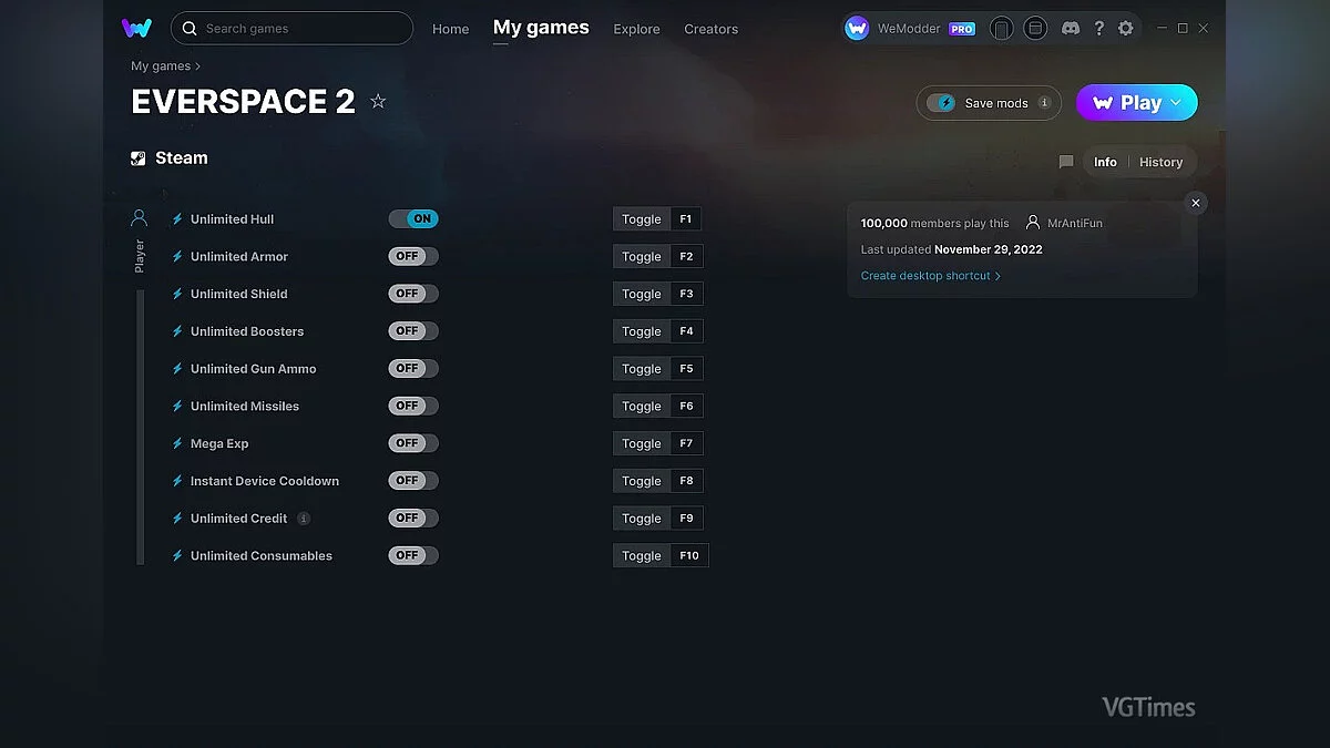 Everspace 2 — Трейнер (+10) от 29.11.2022 [WeMod]