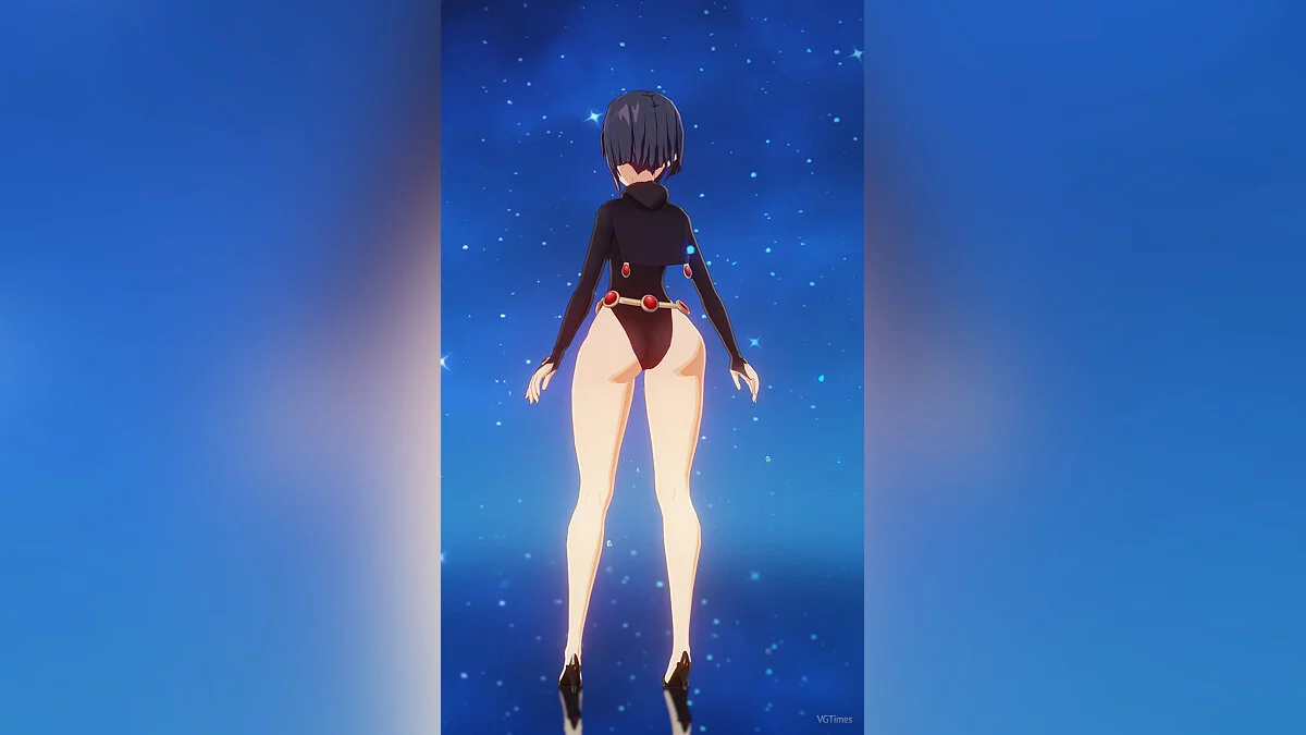 Genshin Impact — Мона в одежде Рэйвен
