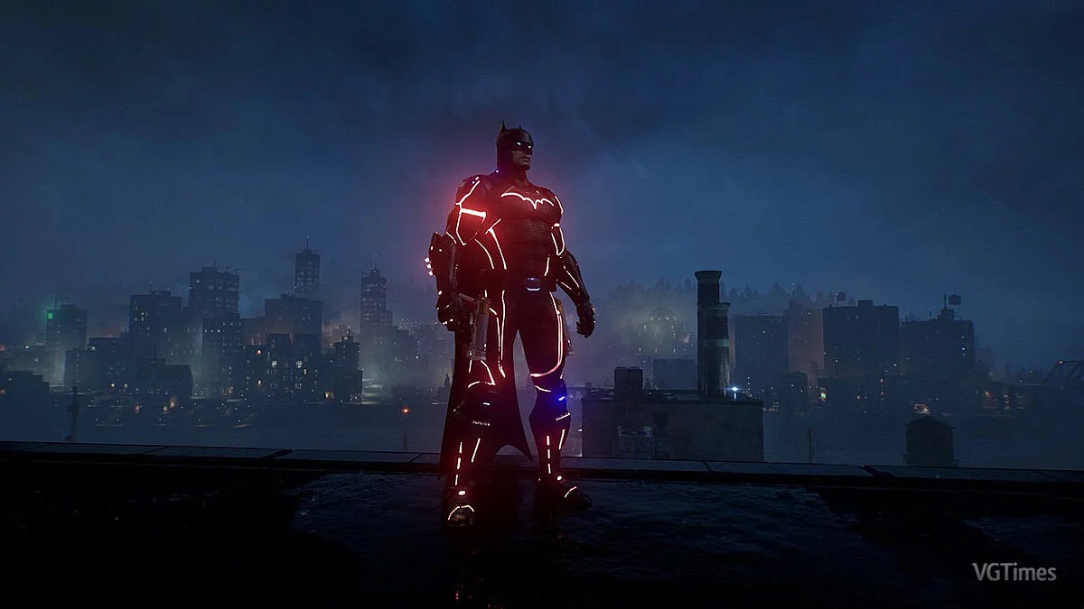 Gotham Knights — Неоновый костюм Бэтмена для Красного колпака