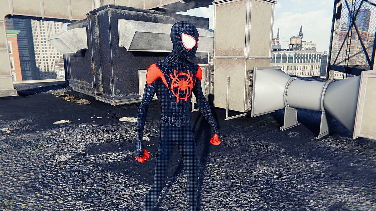 Marvel&#039;s Spider-Man Remastered — Майлз Моралес в костюме паучьей вселенной