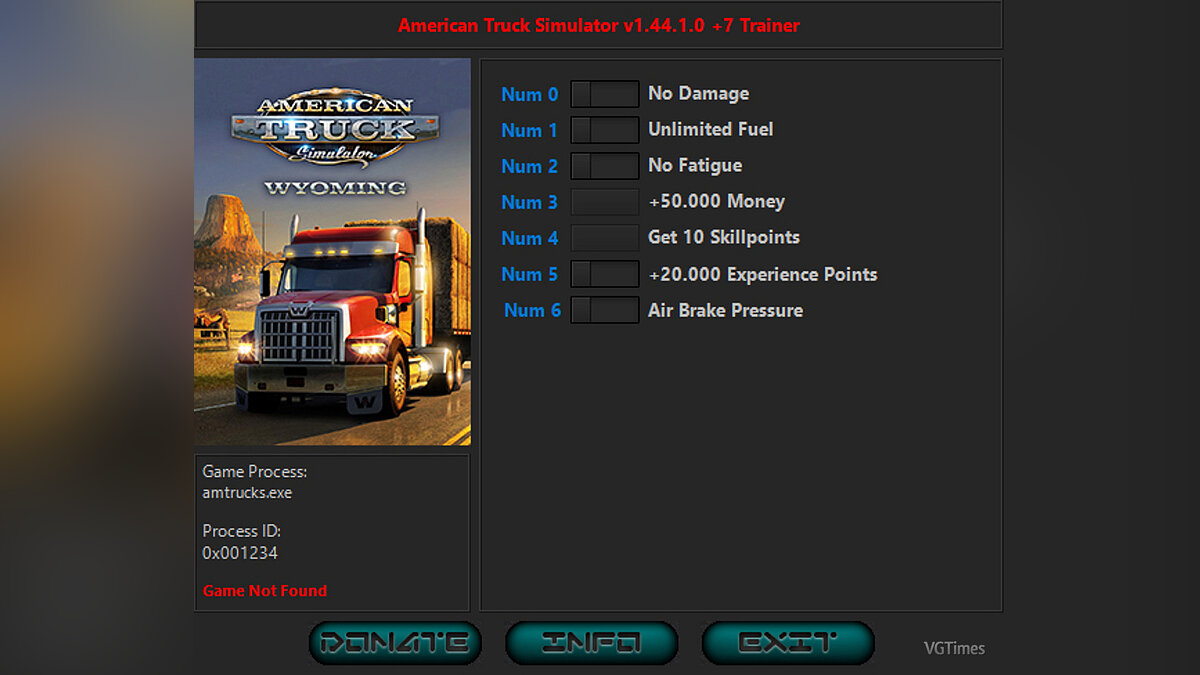 American Truck Simulator — Трейнер (+7) [1.46.2.6]