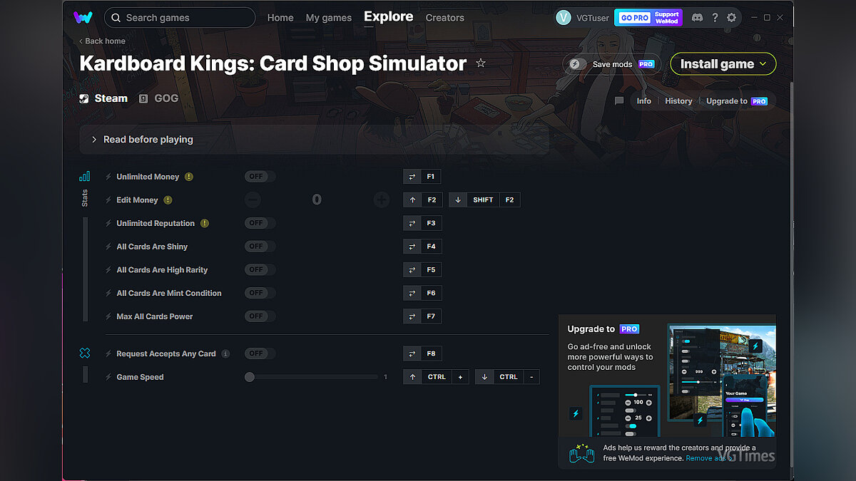 Kardboard Kings: Card Shop Simulator — Трейнер (+9) от 13.12.2022 [WeMod]