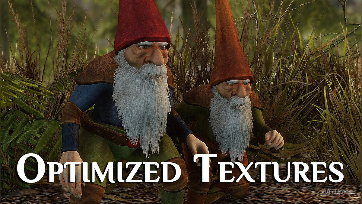 Elder Scrolls 5: Skyrim Special Edition — Оптимизированные текстуры для мода «Садовые гномы»