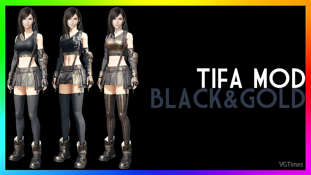Final Fantasy VII Remake — Тифа в черном и золотом