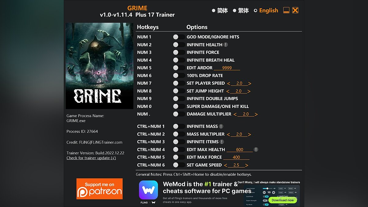 Grime — Трейнер (+17) [1.0 - 1.11.4]