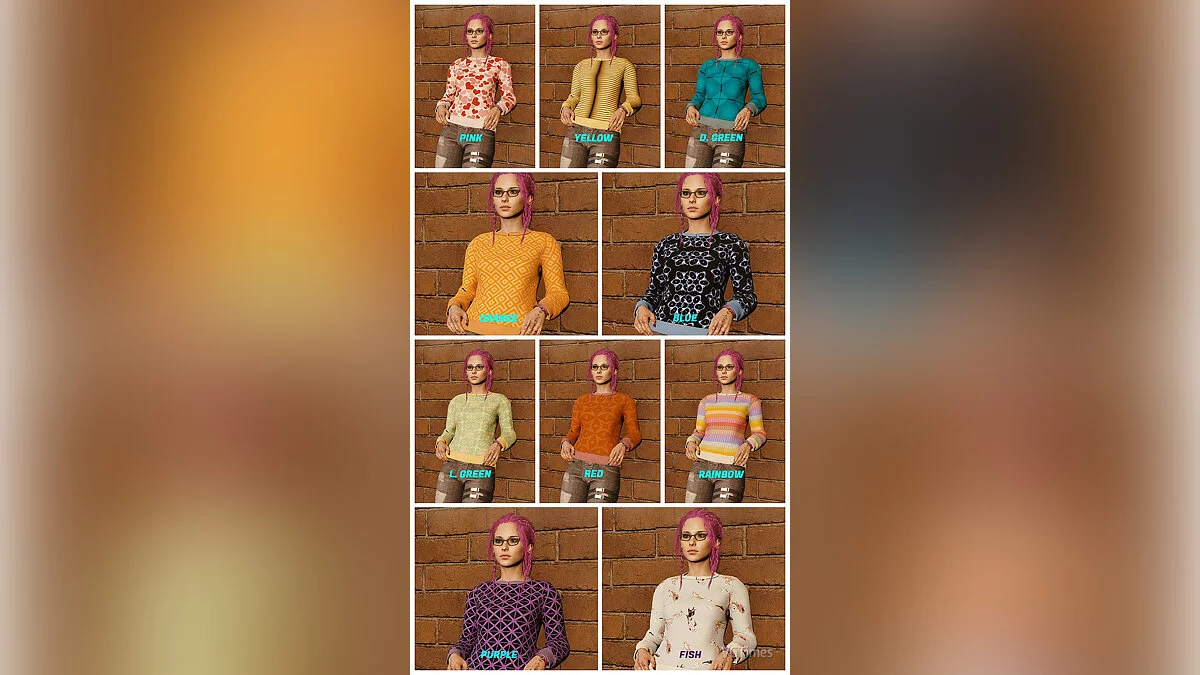 Cyberpunk 2077 — Узорчатые свитера для женщин