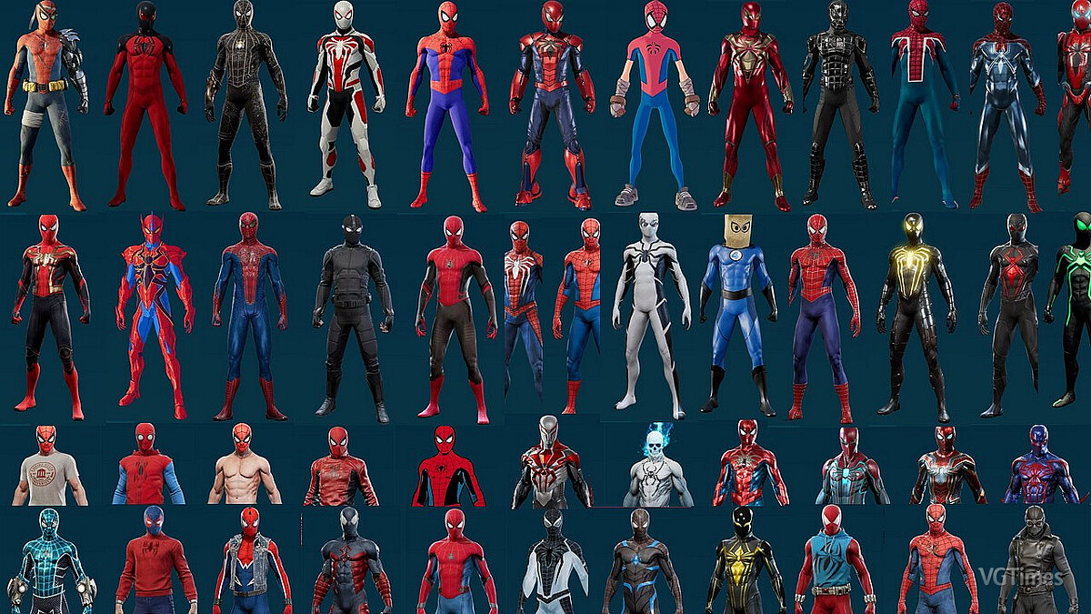 Marvel&#039;s Spider-Man: Miles Morales — Большой набор костюмов из игры Spider-Man Remastered