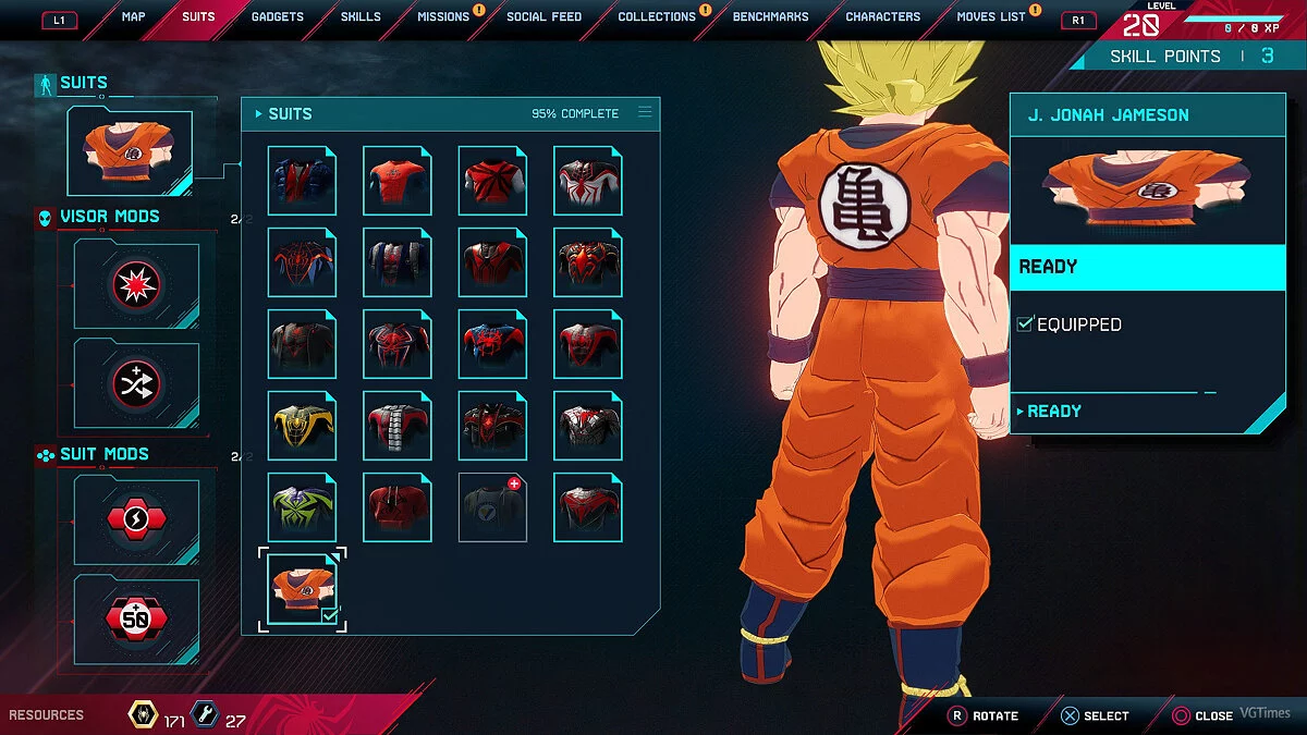 Marvel&#039;s Spider-Man: Miles Morales — Гоку (супер Сайан)