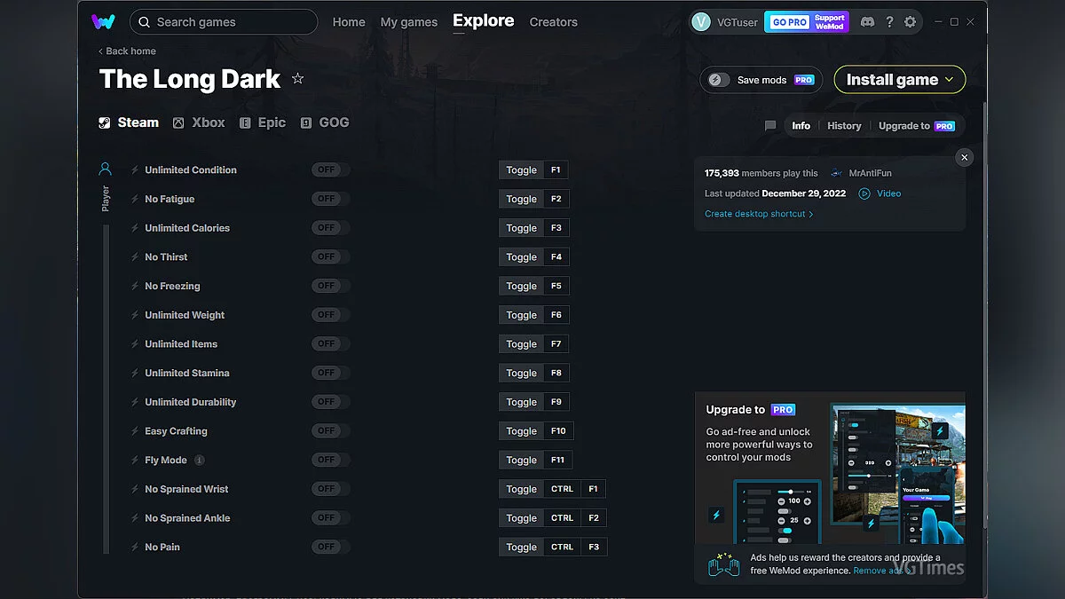 The Long Dark — Трейнер (+14) от 29.12.2022 [WeMod]