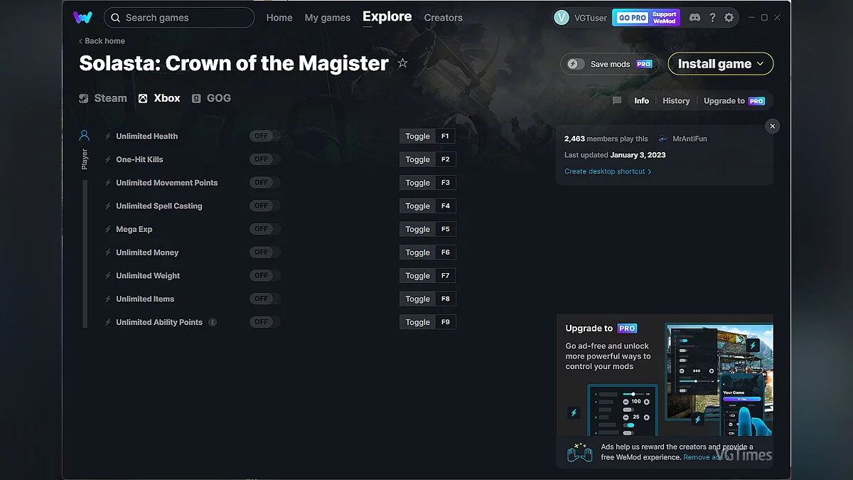 Solasta: Crown of the Magister — Трейнер (+9) от 03.01.2023 [WeMod]