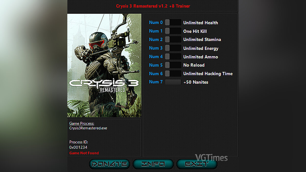 Crysis Remastered Trilogy — Трейнер (+8) [1.2/Epic Games]