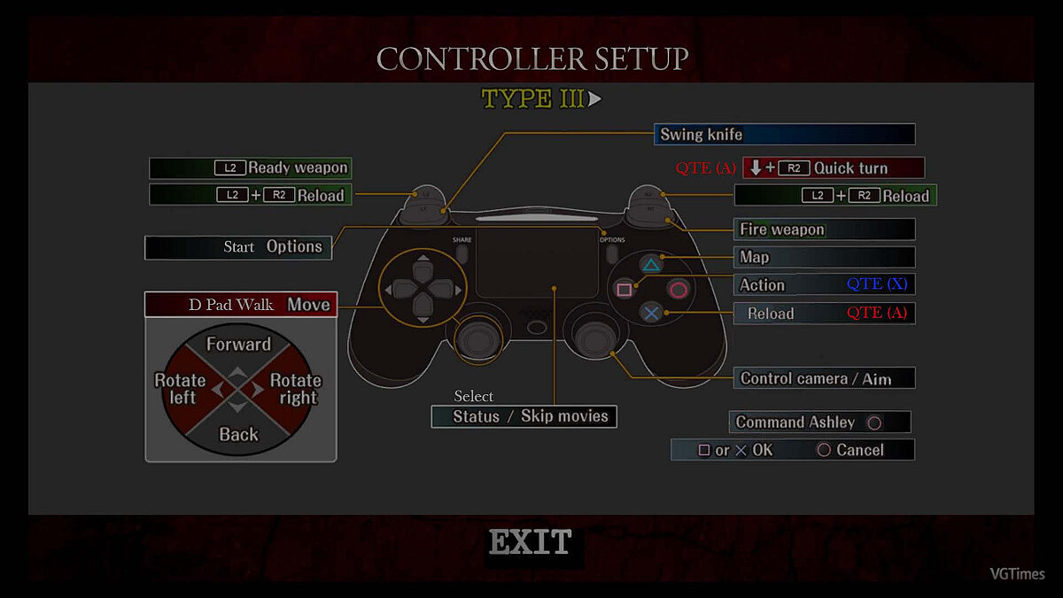 Resident Evil 4 (2005) — Улучшенное отображение контроллера
