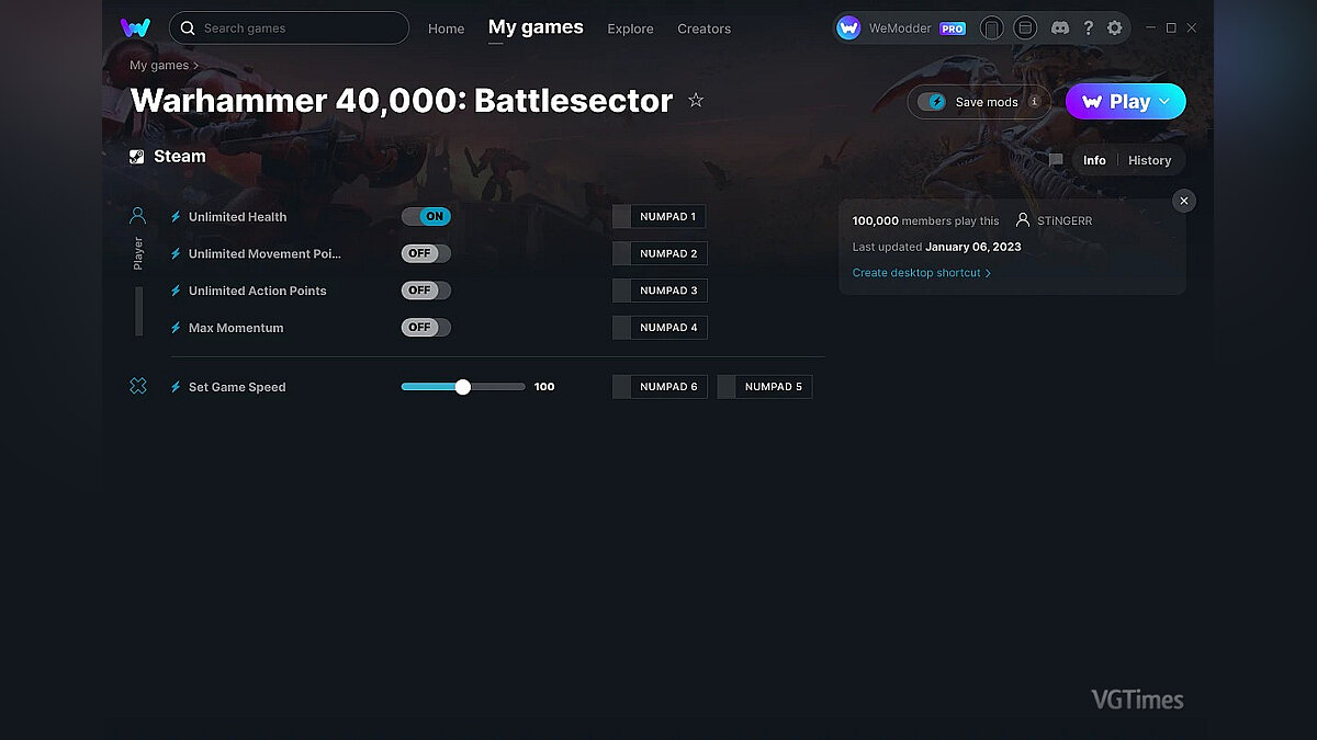 Warhammer 40,000: Battlesector — Трейнер (+5) от 06.01.2023 [WeMod]