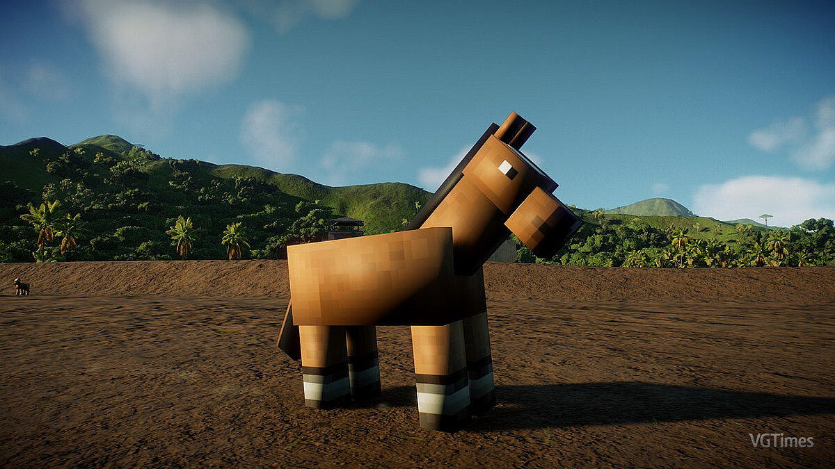 Jurassic World Evolution 2 — Лошадь из игры Minecraft