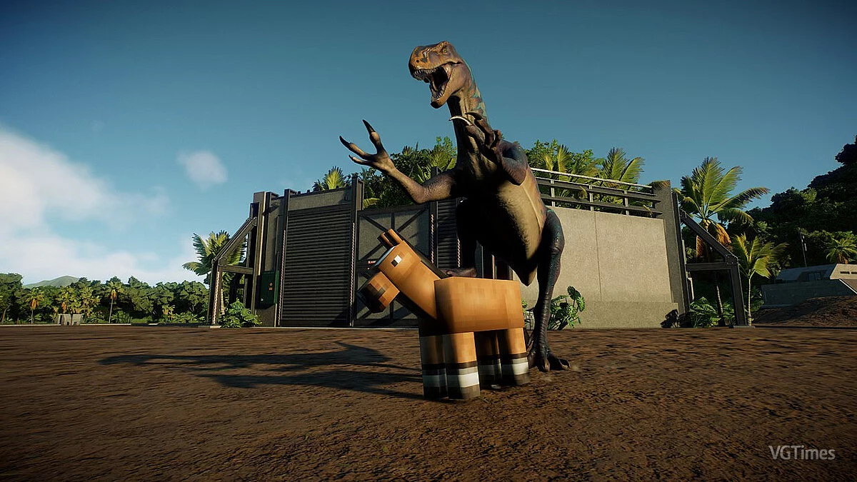 Jurassic World Evolution 2 — Лошадь из игры Minecraft