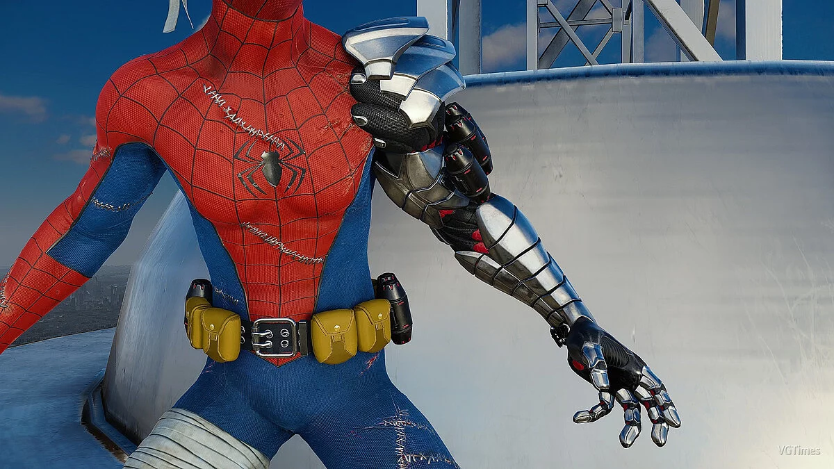 Marvel's Spider-Man Remastered — Золотая рука и глаз для костюма киборга