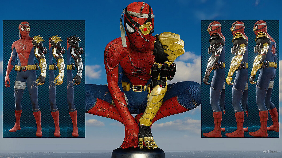Marvel&#039;s Spider-Man Remastered — Золотая рука и глаз для костюма киборга
