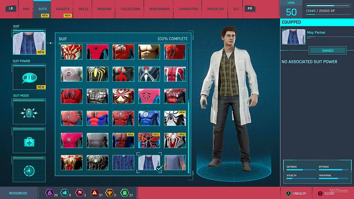 Marvel&#039;s Spider-Man Remastered — Все модели Питера Паркера