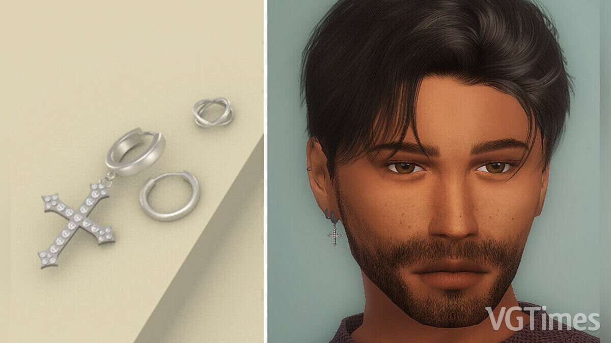 The Sims 4 — Мужские серьги из «Ритуального набора»