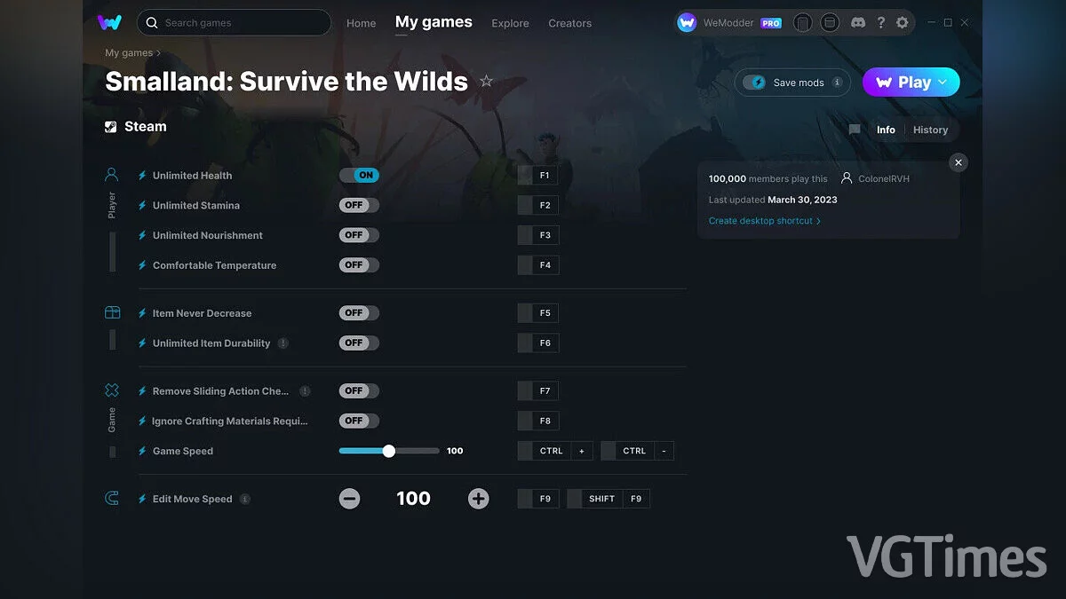 Smalland: Survive the Wilds — Трейнер (+10) от 30.03.2023 [WeMod]