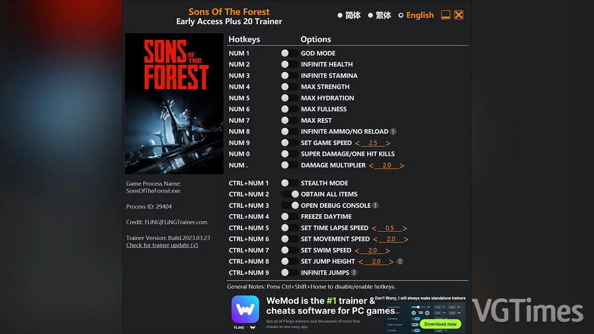 Sons of the Forest — Трейнер (+20) [EA: 24.03.2023]