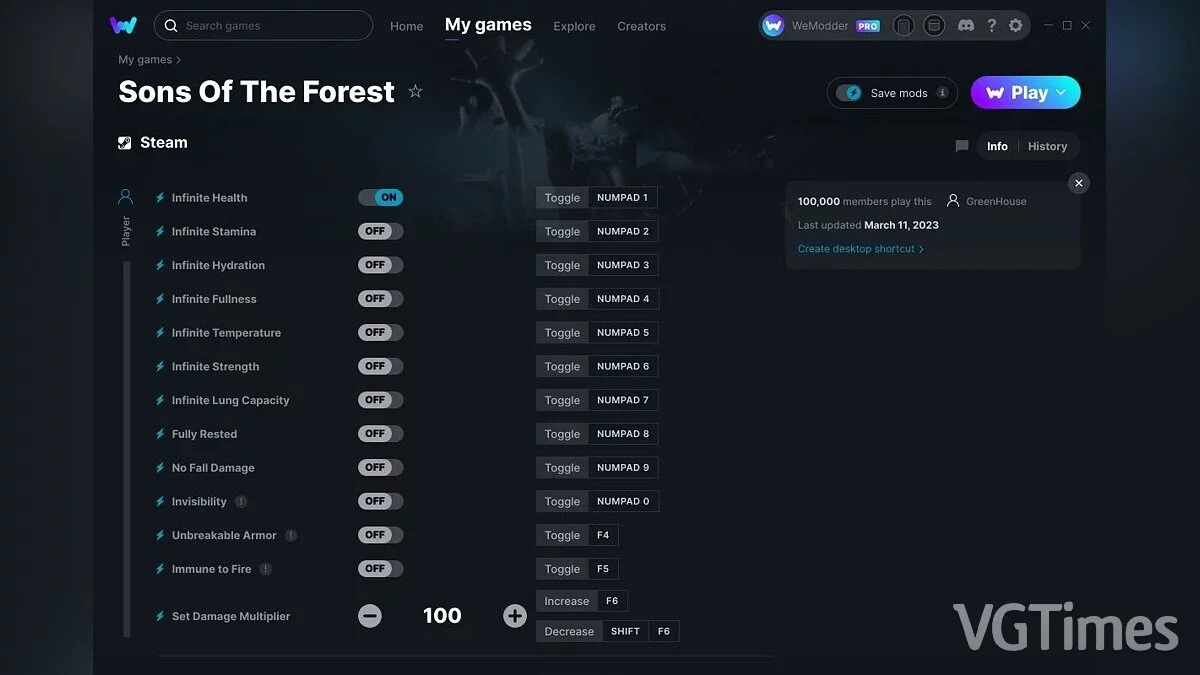 Sons of the Forest — Трейнер (+32) от 11.03.2023 [WeMod]