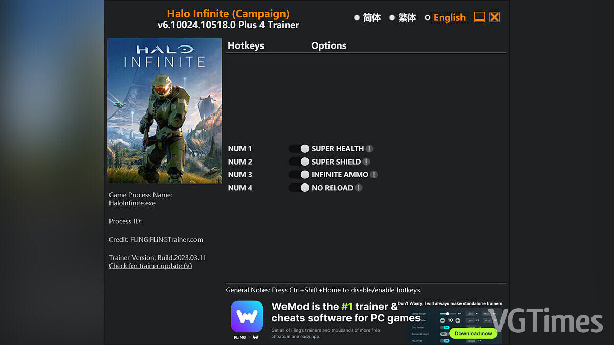 Halo Infinite — Трейнер (+4) [6.10024.10518.0]