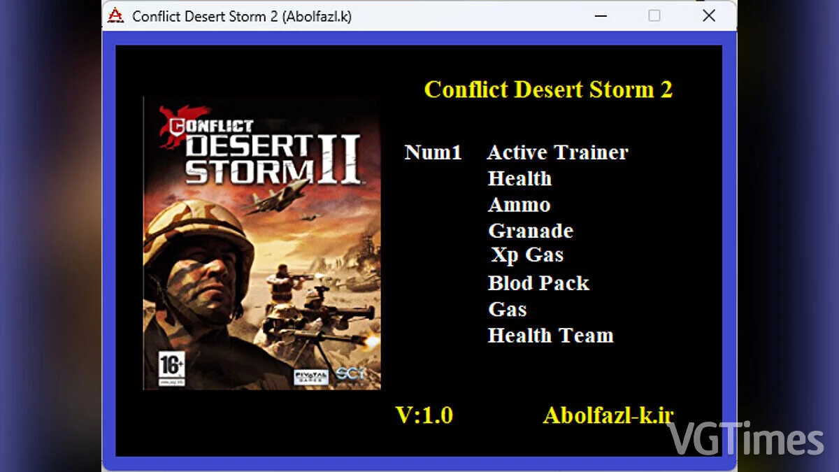 Conflict: Desert Storm 2: Back to Baghdad — Трейнер (+7) [1.0]
