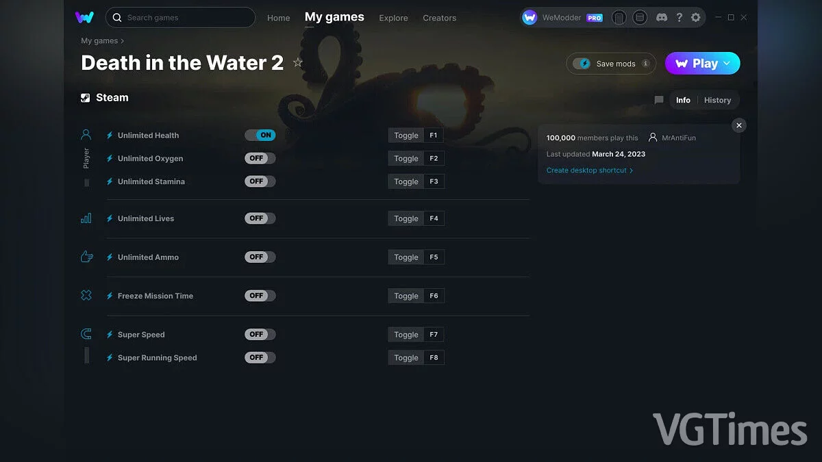 Death in the Water 2 — Трейнер (+8) от 24.03.2023 [WeMod]