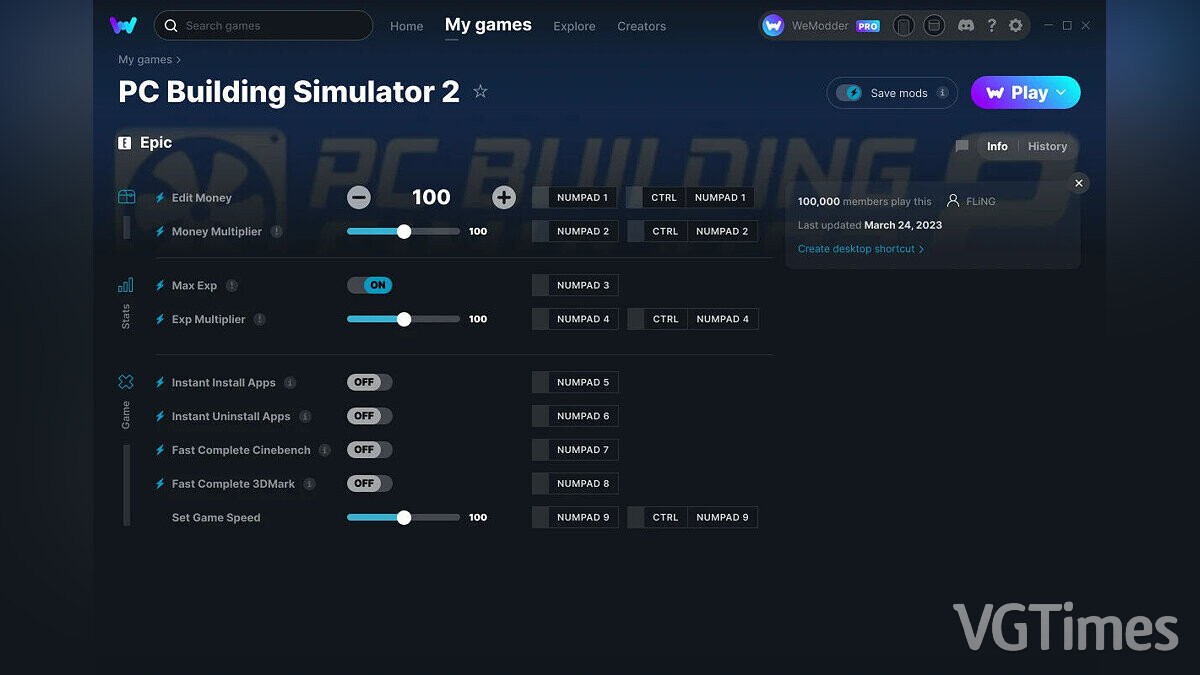 PC Building Simulator 2 — Трейнер (+9) от 24.03.2023 [WeMod]