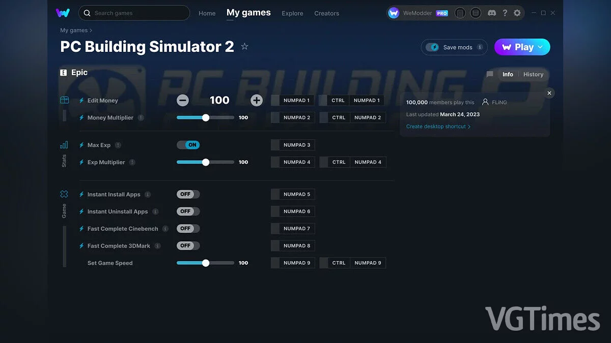 PC Building Simulator 2 — Трейнер (+9) от 24.03.2023 [WeMod]