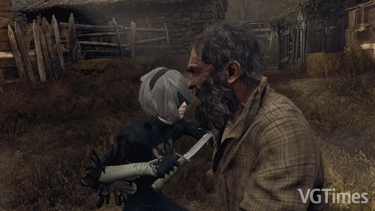 Resident Evil 4 Remake (2023) — 2B заменяет Леона (версия без юбки)