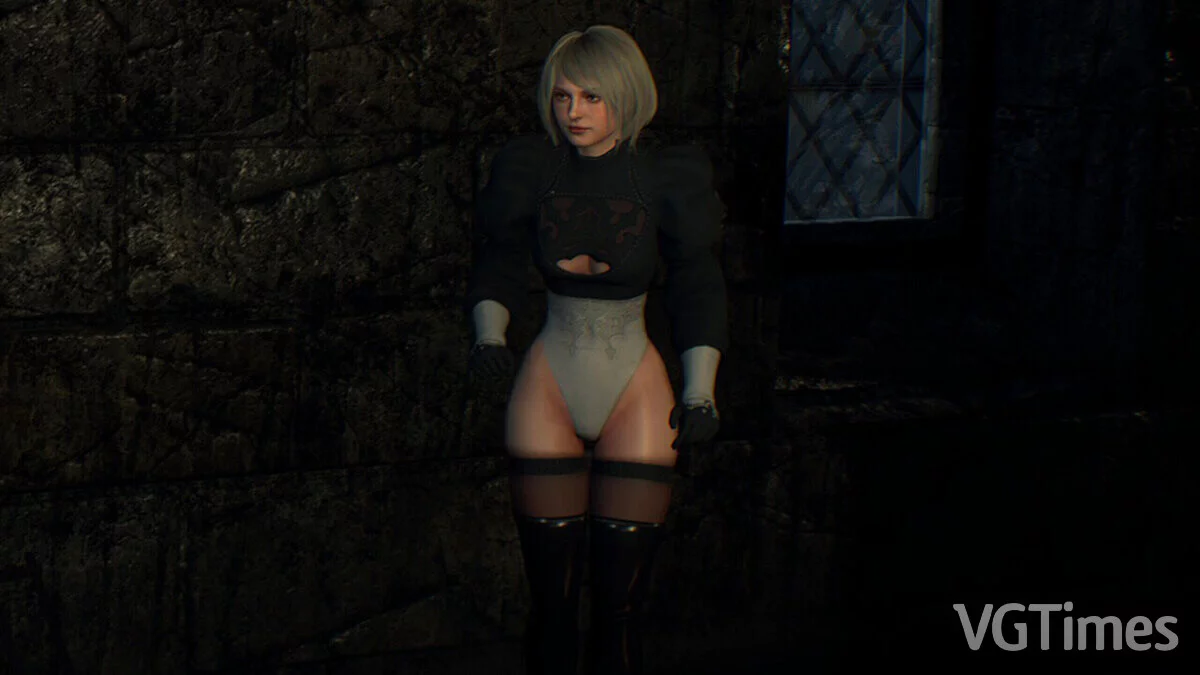 Resident Evil 4 Remake (2023) — Эшли в роли 2B (Nier Automata)