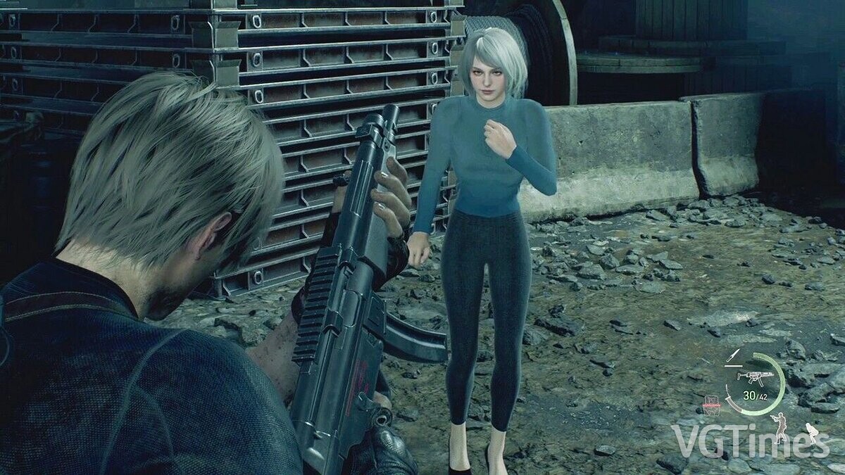 Resident Evil 4 Remake (2023) — Эшли в свитере и леггинсах