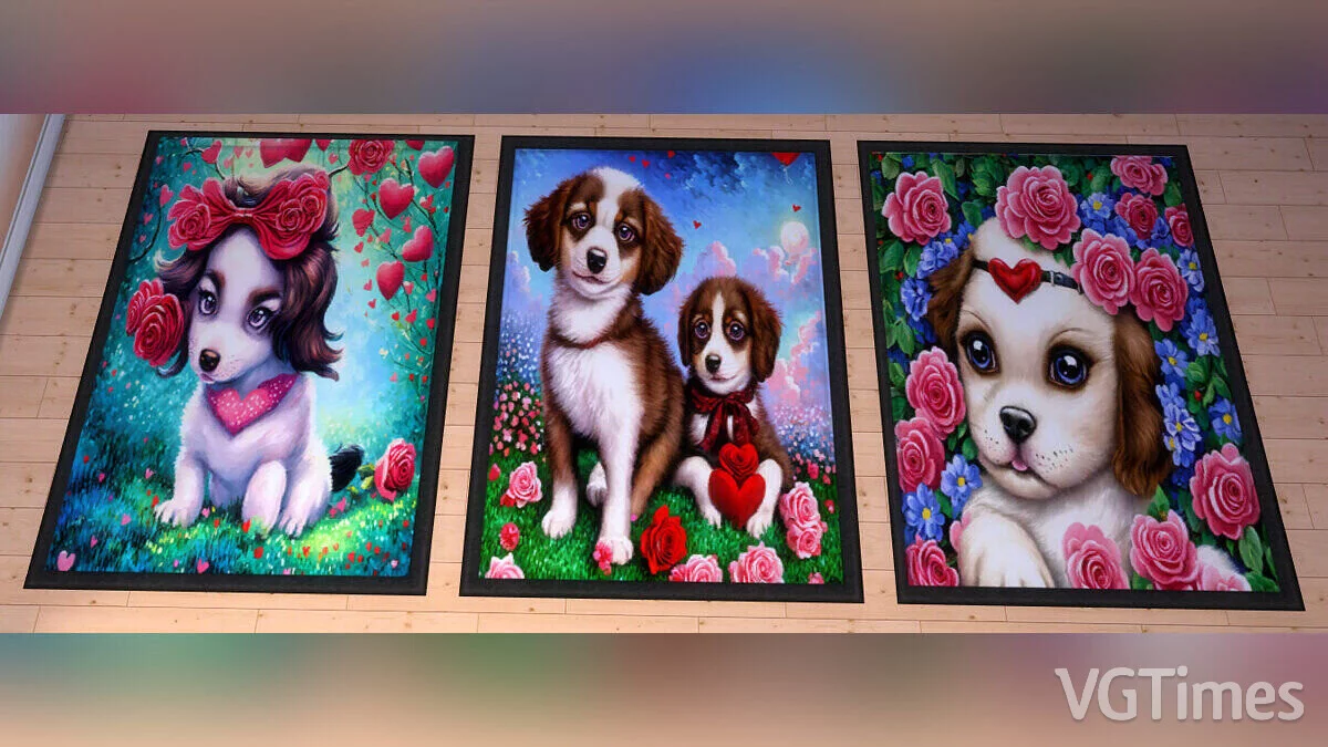 The Sims 4 — Кровати, коврики и картины с собаками