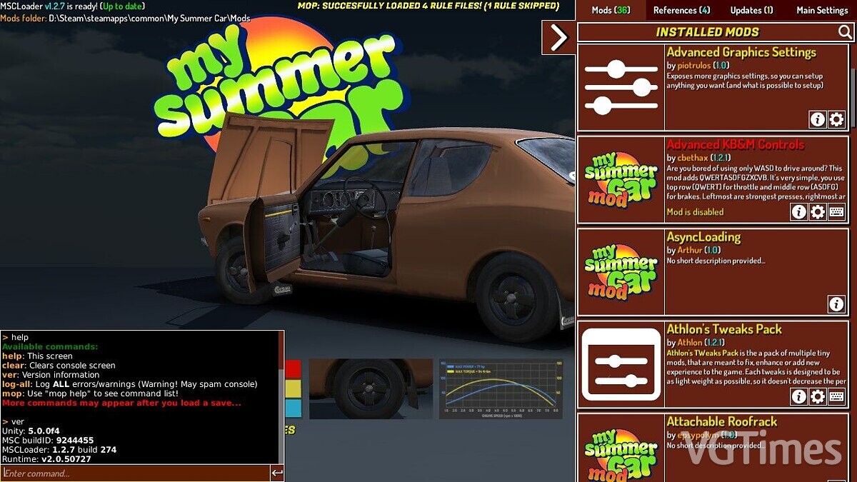 My Summer Car — MSCLoader - загрузчик модов